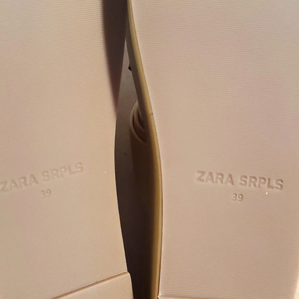 Zara Spiral Limited Edition Collection Leather Wedge Sandals NWT